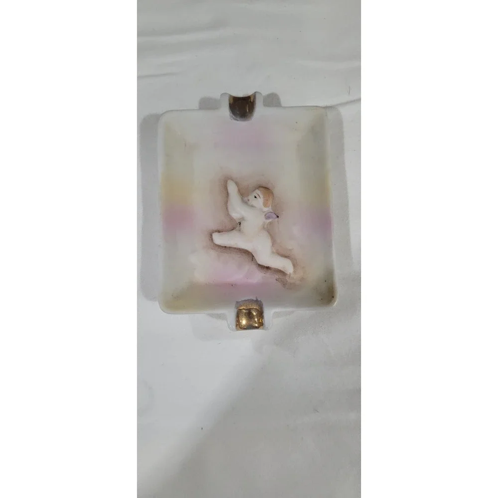 Hal-Sey Fifth Porcelain Ashtray Cigarette Tobacco VINTAGE Cherub Angel
